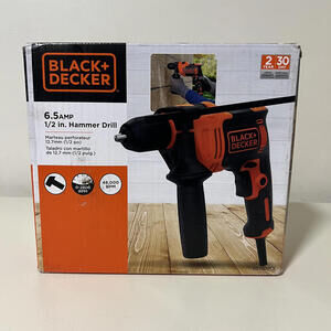BLACK+DECKER 6.5 AMP 1/2 in. Hammer Corded Drill BEHD201